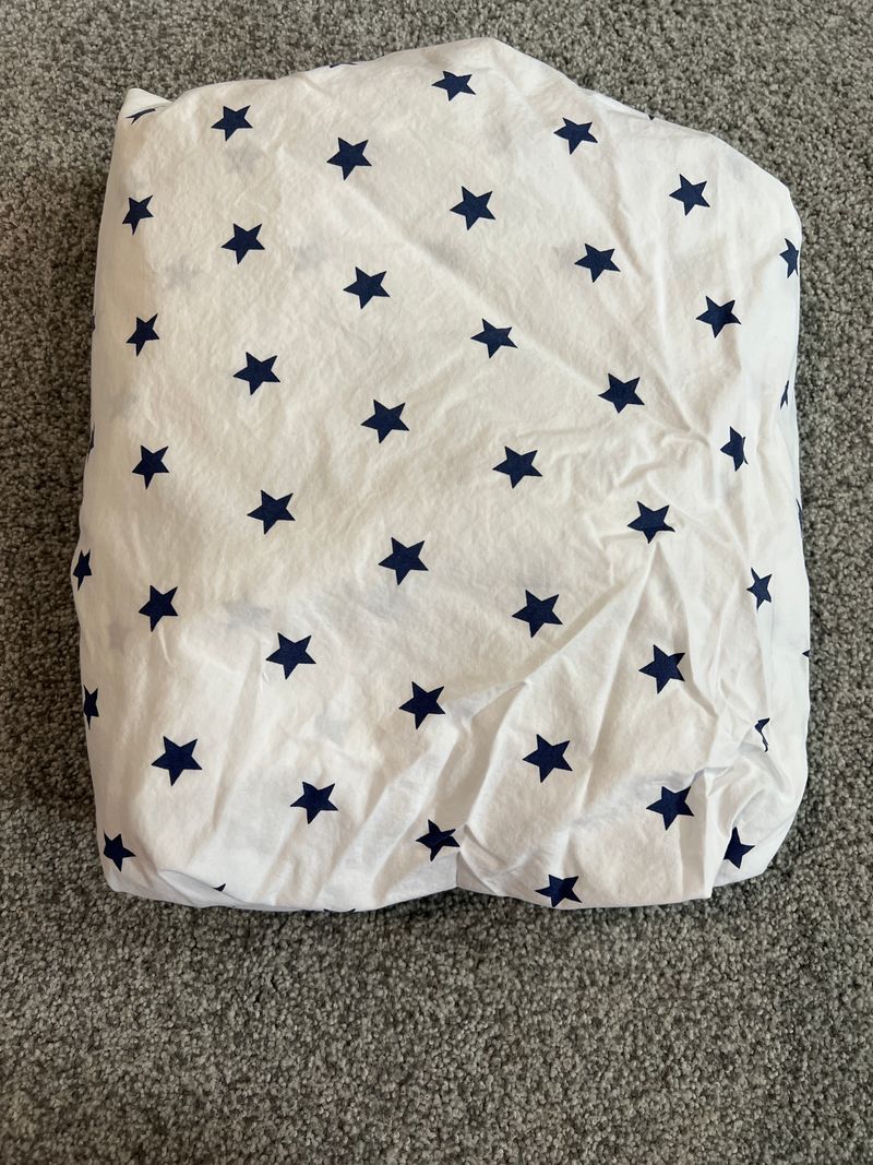 Pottery Barn Kids navy star crib sheet  Crib
