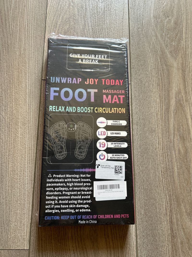 No name Foot massager mat, Type C charger not  included