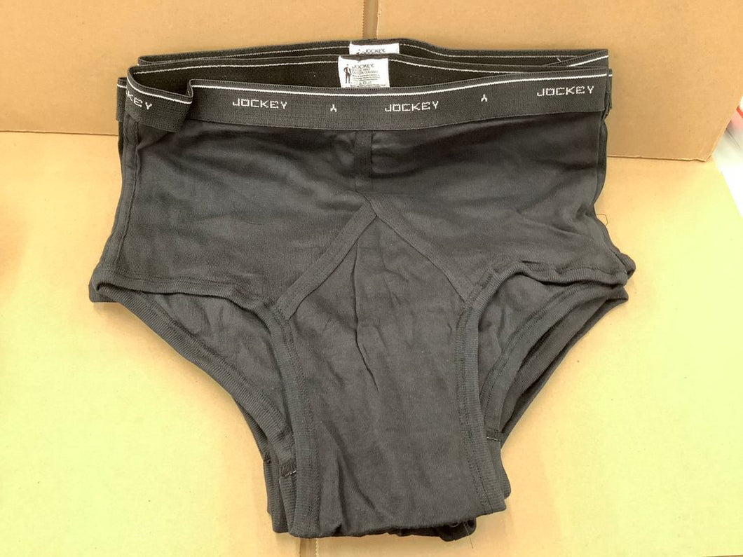 Jockey NWOT Size 38, 6 Pack Classic Briefs, Black, 100% Cotton