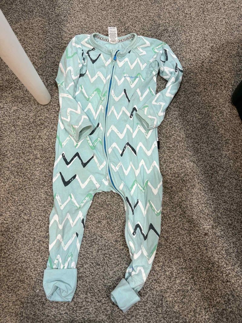 18-24M open foot zip up pajamas  18 Months