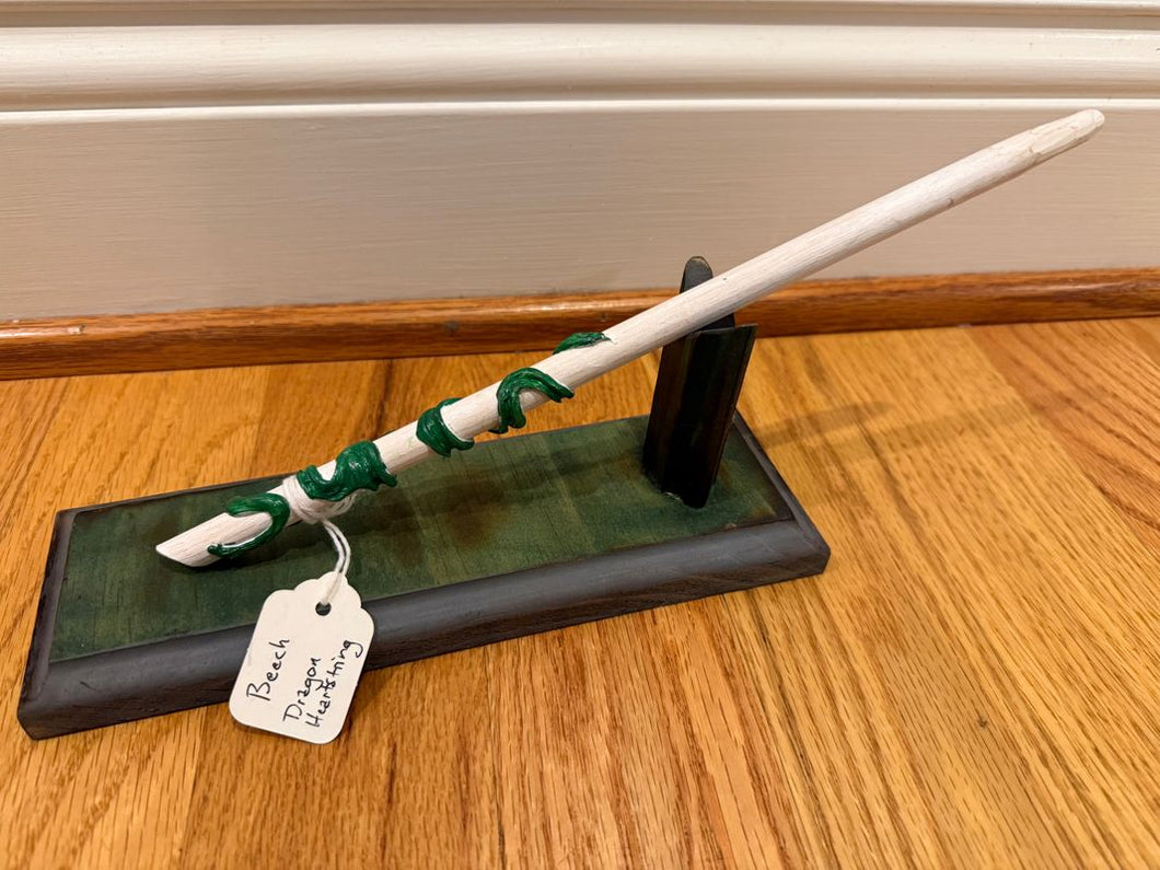 Handcarved and Handpainted Wooden Magic Wand great gift for Harry Potter fan, stand not included Pretend Toy