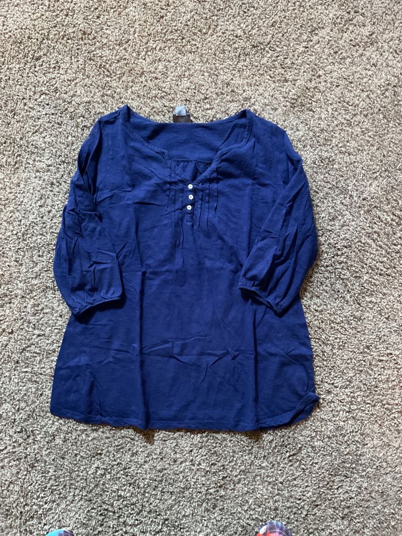 Oh baby by motherhood Blue top Women's Large 12-14