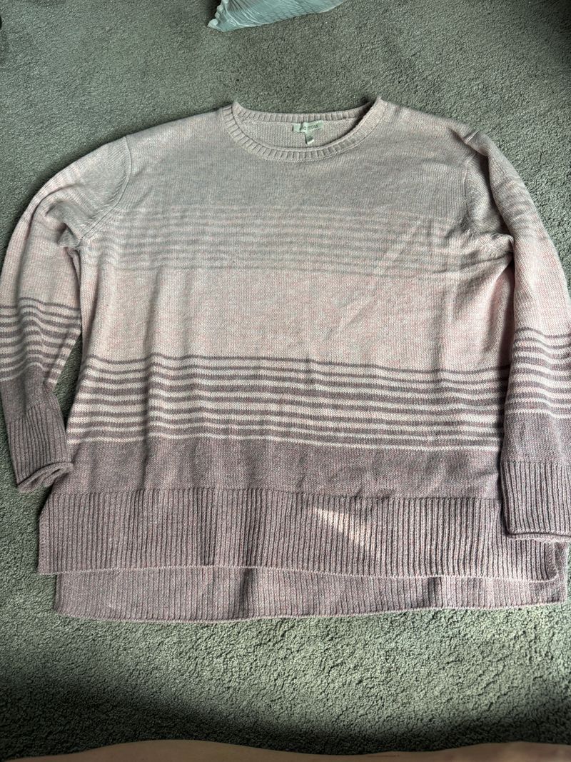 Ella Moss Pale Pink Long Sleeve Sweater Women's - L