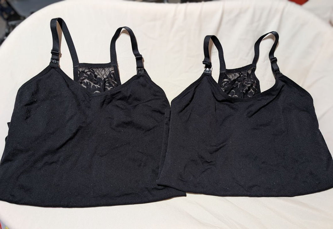 Amazon Maternity/postpartum clip down nursing tanks built in bra so soft Women's Large 12-14