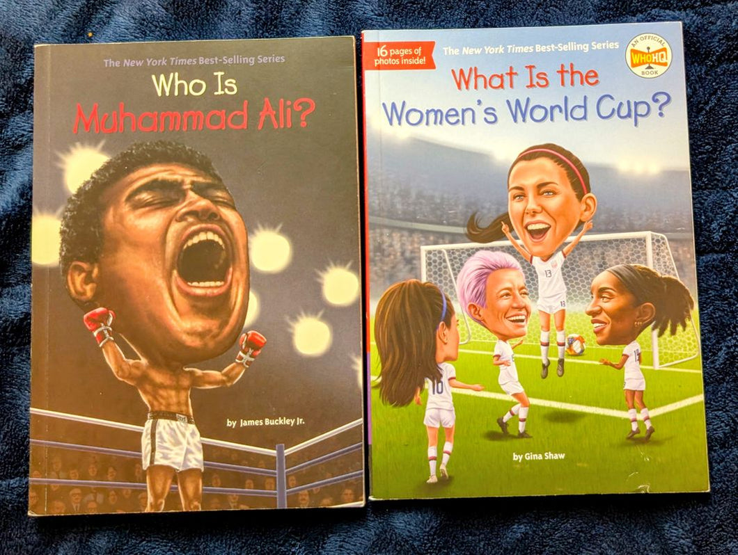 2 Who Was books Muhammad Ali,  Women's World Cup Youth Chapter Book