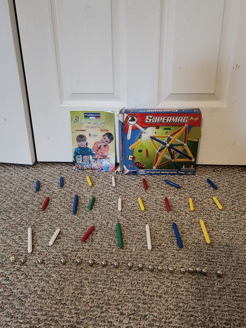 Magnet,Supermag maxi,total 40pcs,22 magnet bars, Big 3.7