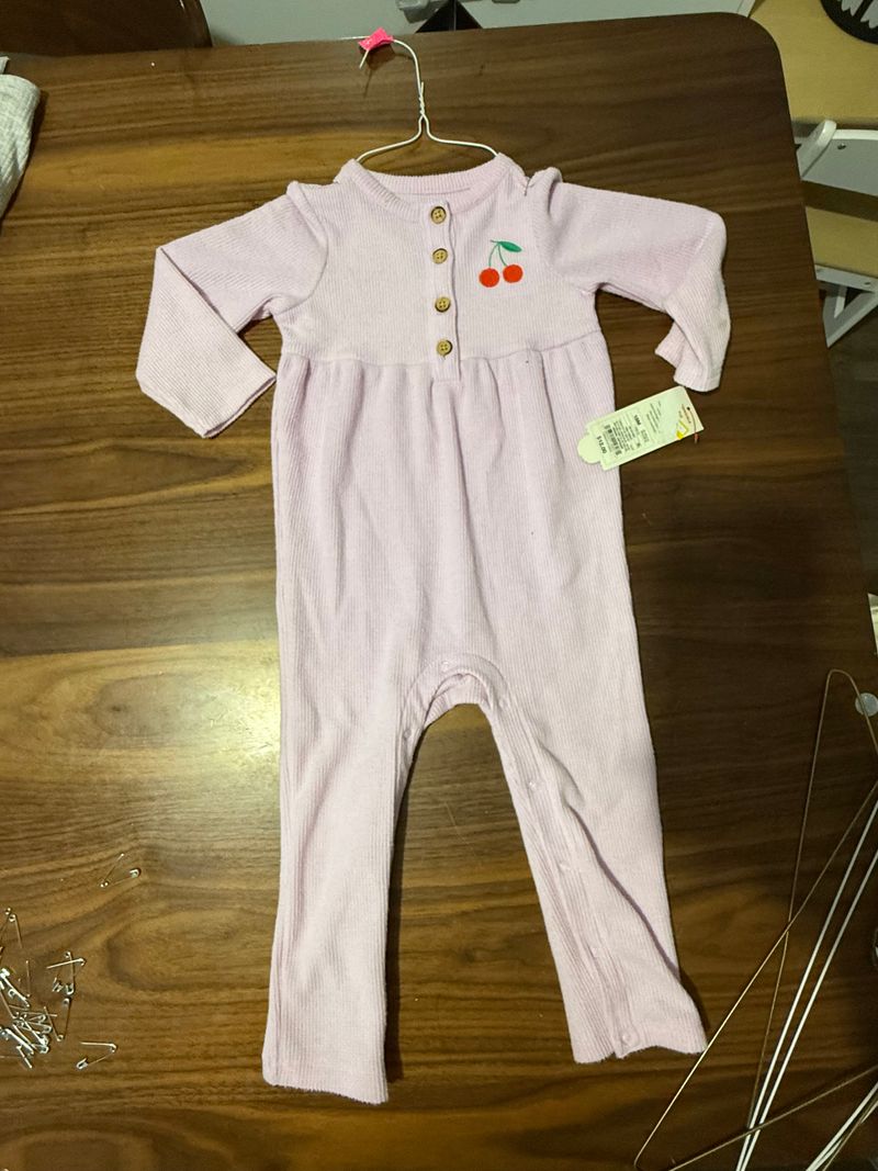 Cat and jack NWT cherry romper 18 Months