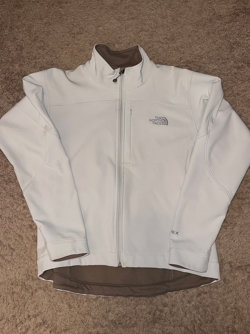 North Face Cream soft shell coat Women's - L