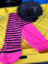 Load image into Gallery viewer, Hot Pink Spider Witch Costume w Tights and Hat 7

