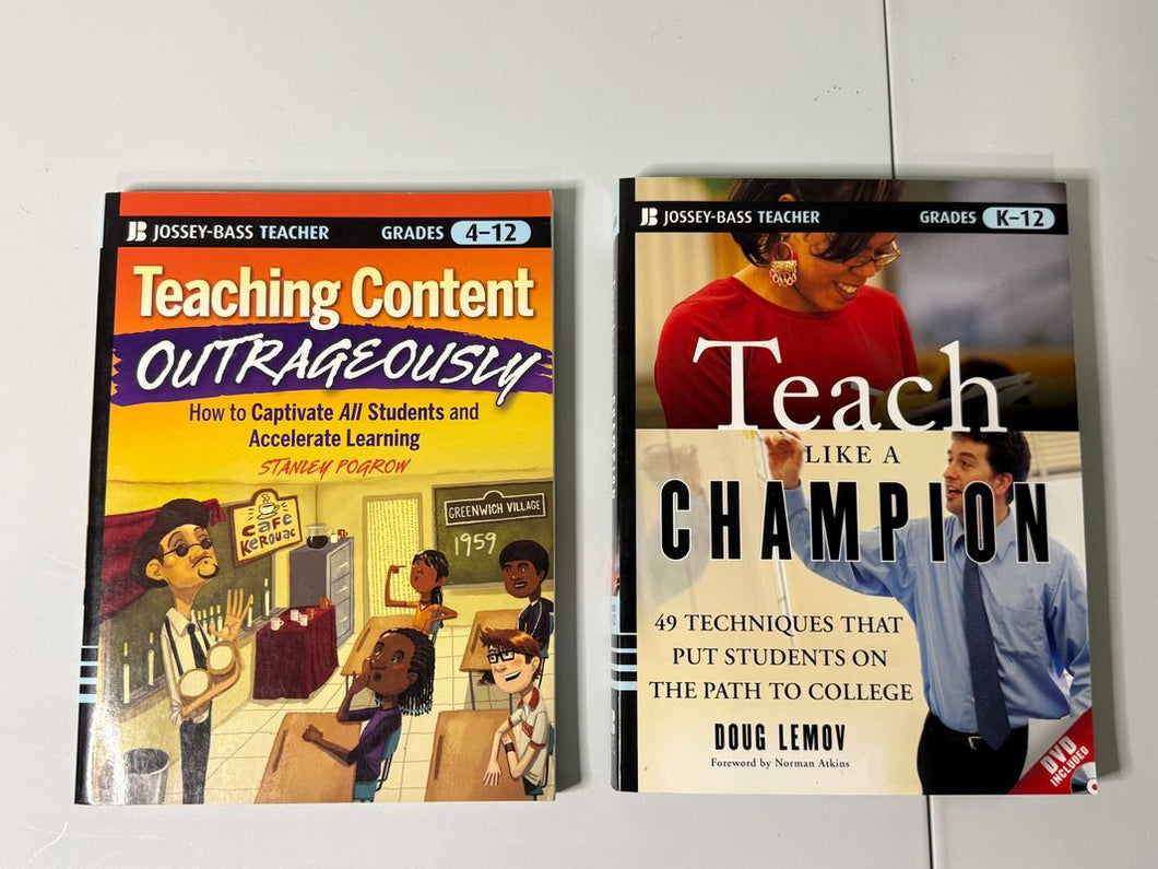 2 teacher PD books EUC teaching content Outrageously & teach like a champion Book-Non-Fiction
