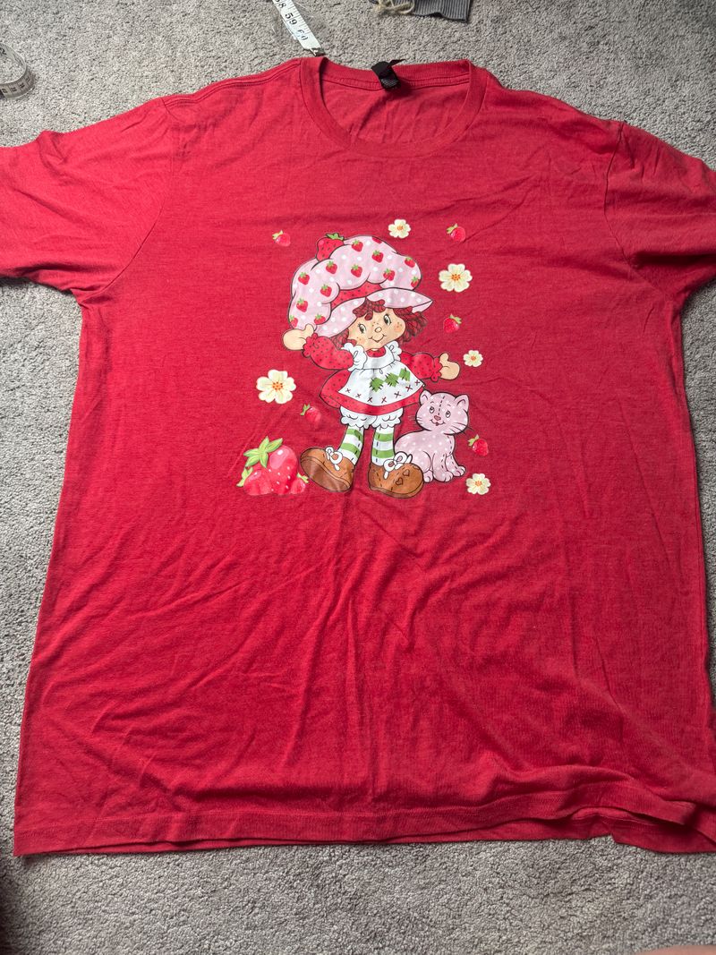 Strawberry shortcake Red strawberry shortcake short sleeve tshirt Women's - XL