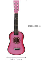 Load image into Gallery viewer, Kisangel Beginner Guitar, 23 inch, Pink, Acoustic, 6-String Basswood, Ideal for Music Development
