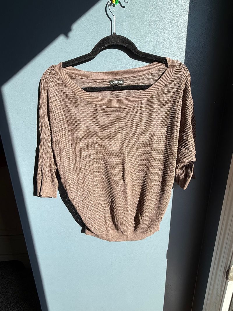 Express Sheer brown sweater Women's - S
