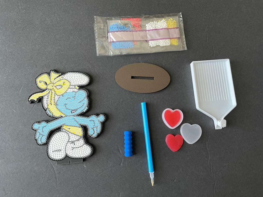 NWOT - Diamond Painting - Jokey Smurf Wooden stand up figure