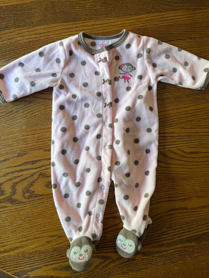 Carters Fleece Footed Pajamas  3 Months