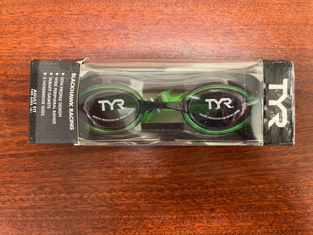 TYR, blackhawk racing competition swim goggles, NWT