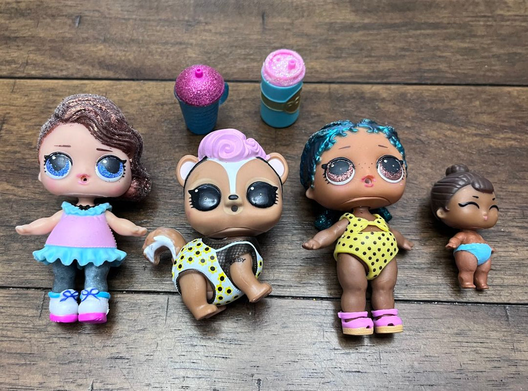 LOL Surprise Four Mini Dolls Figures and Animals