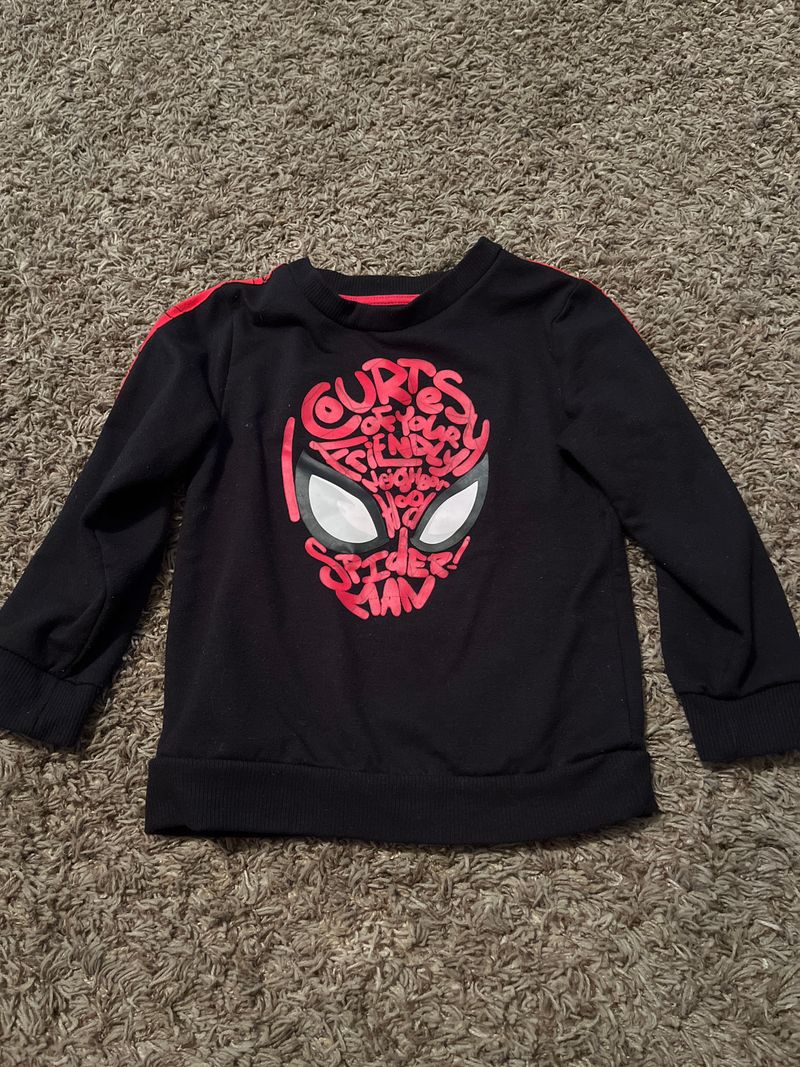 Spiderman Black Spider Man crewneck 4T