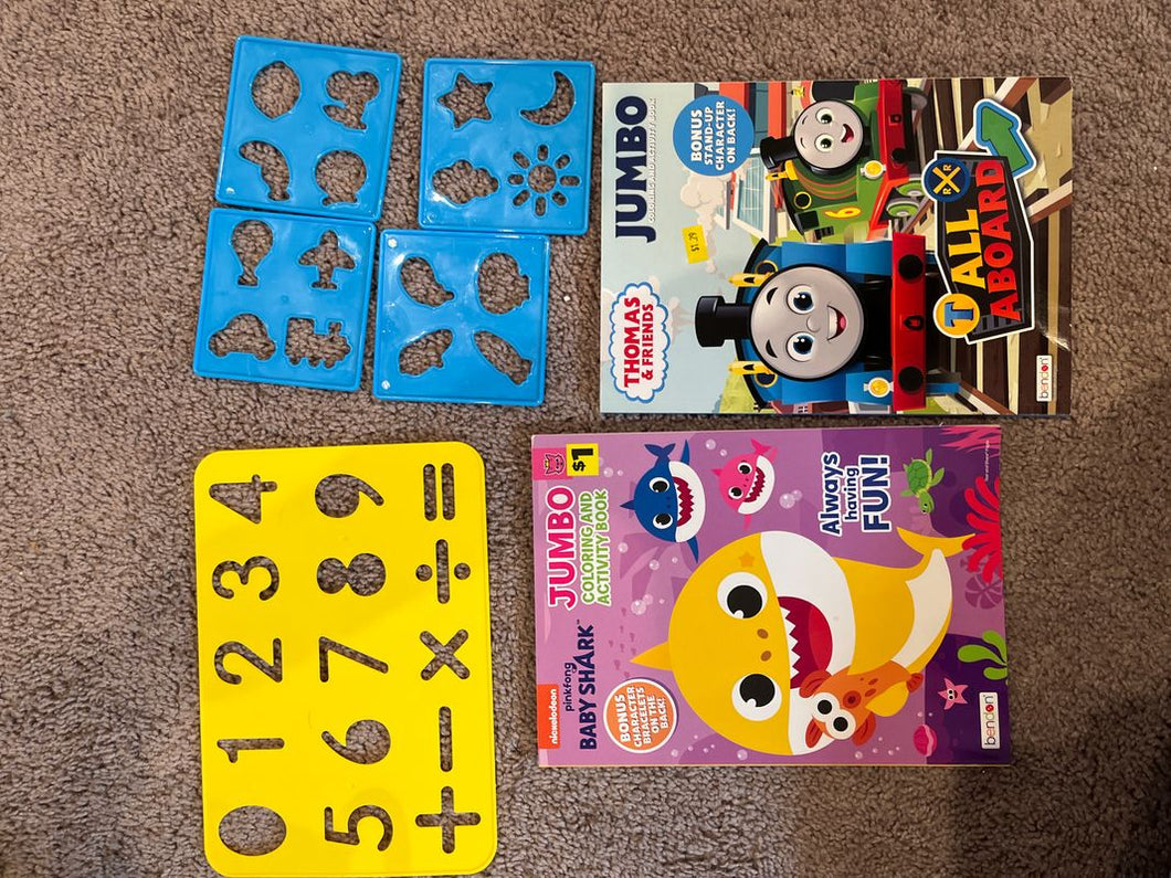 Other Two coloring books and stencils