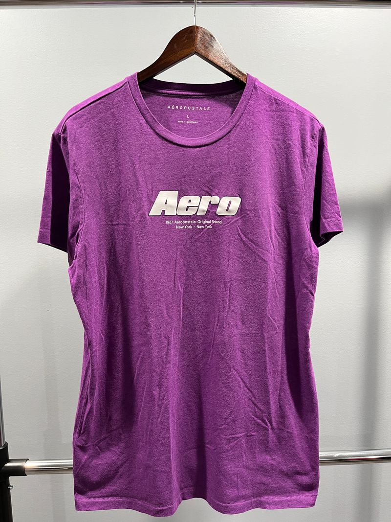 Teen Large - Aeropostale shirt purple with white logo, Teen large Men's - L