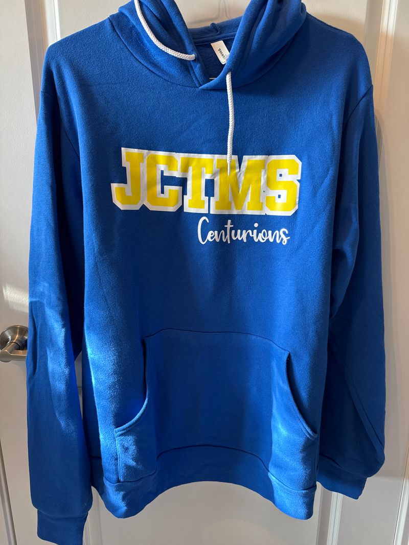 Bella canvas, soft blue XL unisex. Jctms hoodie  Women's - XL