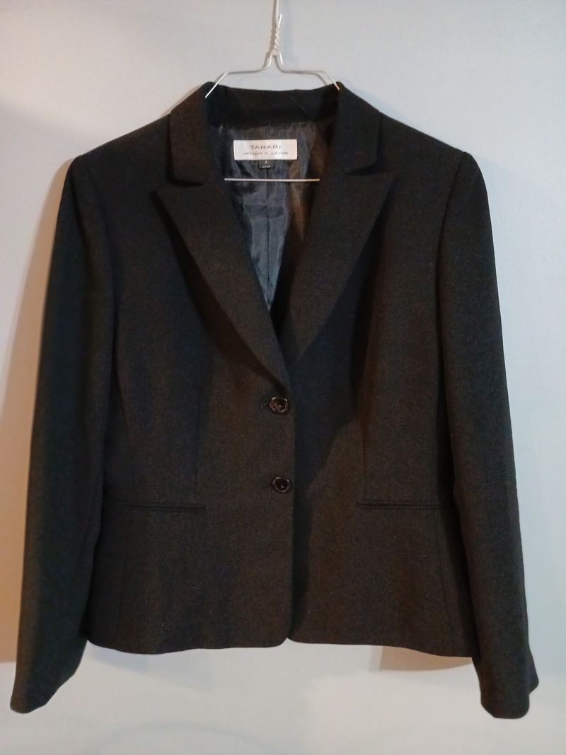 Tahari Sz 8 Black Blazer Jacket Women's - M