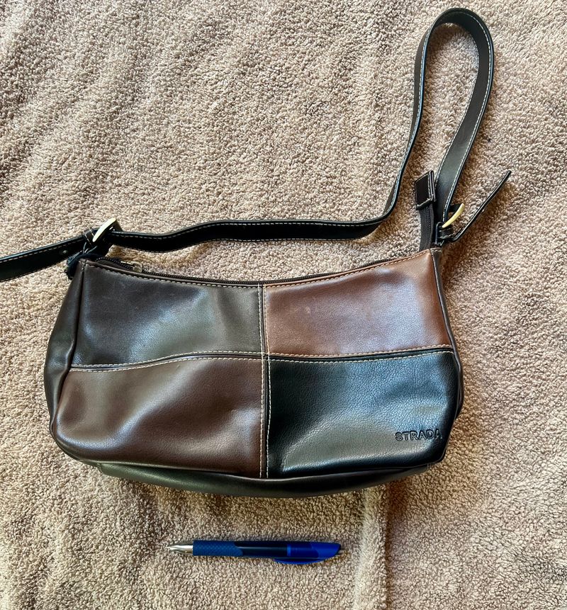 Strada purse Brown and blacks leather handbag