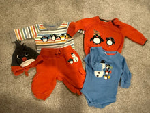 Load image into Gallery viewer, Gymboree 5 pc set Penguin fleece plus tops and hat Newborn
