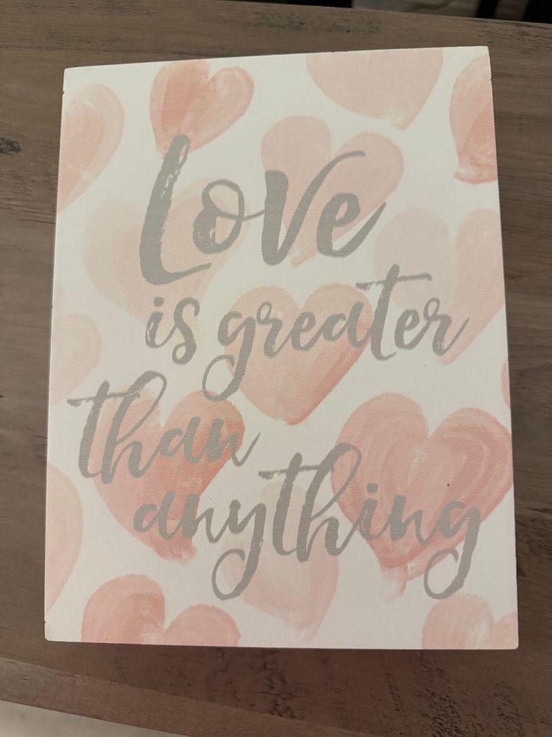5x7 chunky wood sign Love song - new from Hobby Lobby