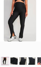 Load image into Gallery viewer, Old navy Nwt Black PowerSoft Rib Knit Maternity Flare Split Hem $50 Women&#39;s XL 16
