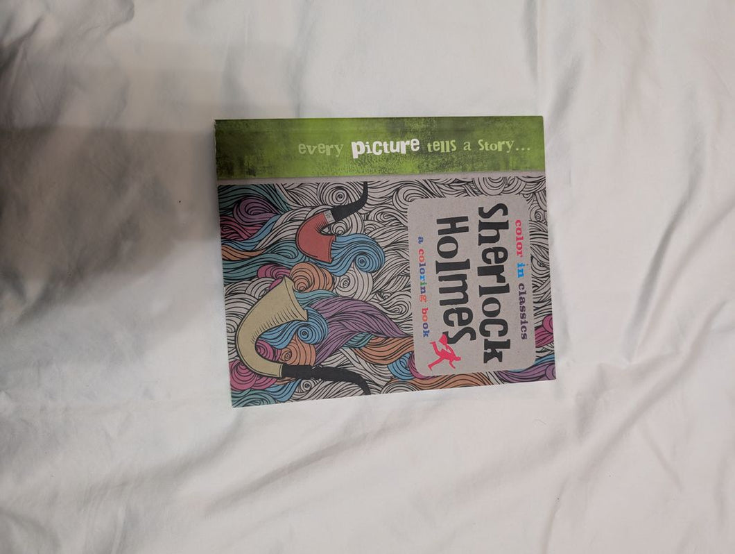 Color in Classics Coloring book Sherlock Holmes - has 5 test spots of highlighter on cover page