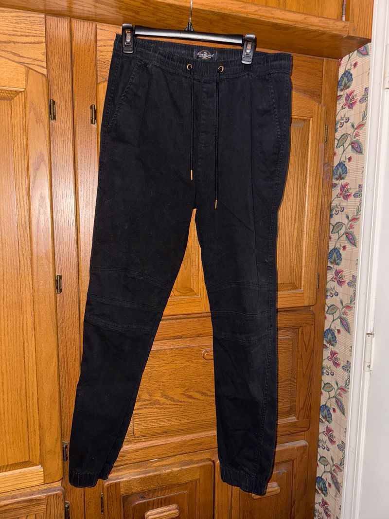 Across the pond Black jogger pants Men's - M