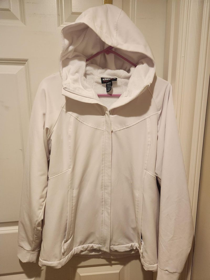 Kirklands Jkt white, velour lined Women's - M