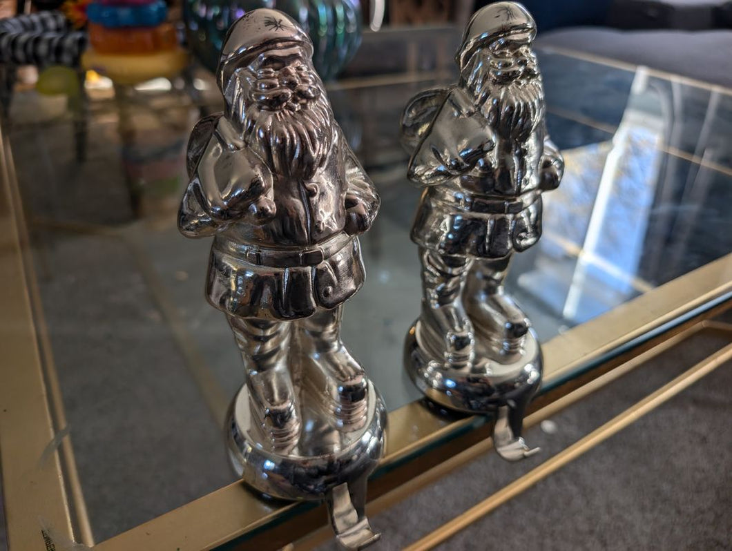 Two Santa Stocking holders Two Santa Stocking holders