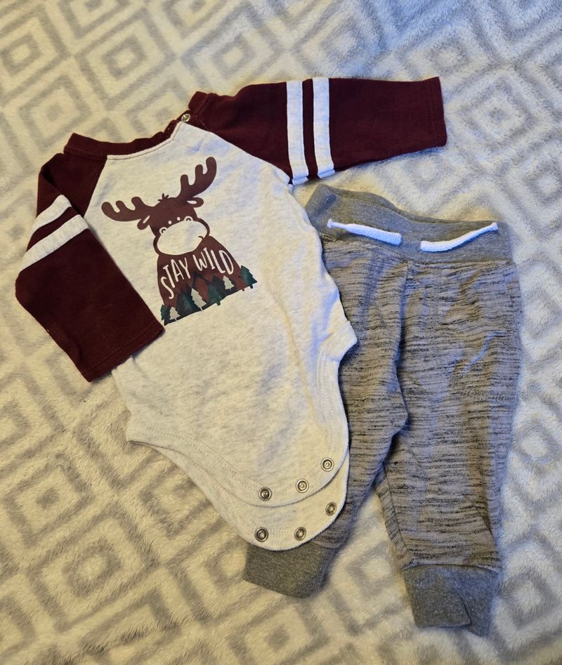Garanimals 0-3 Mon two piece infant outfit, 