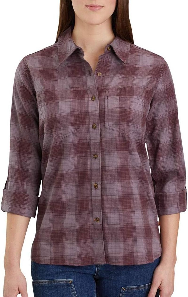 Carhartt NWT Carhartt Women's Fairview Plaid Shirt, PURPLE, XS Women's - XS