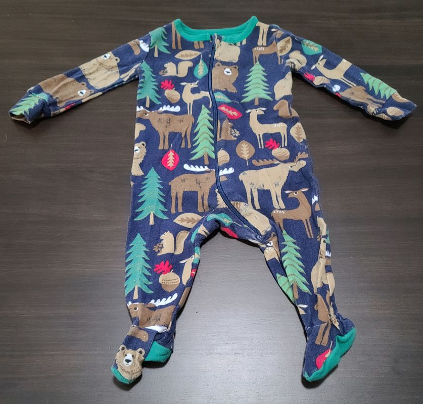 The Children's Place 0-3M woodland animal pjs Newborn