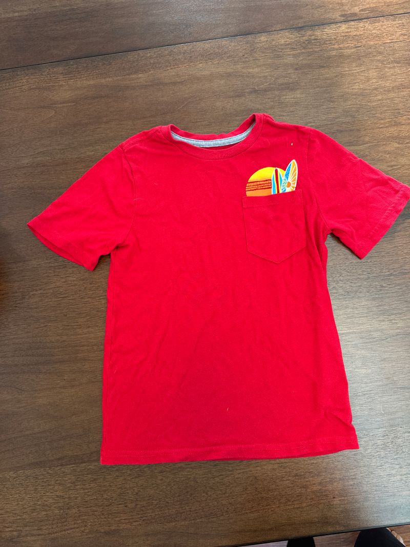365 Kids Red short sleeve shirt surf style 8