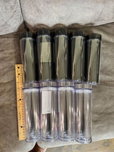 Load image into Gallery viewer, 9 Brand new black and clear plastic tumblers 8.5 inch skinny tumblers

