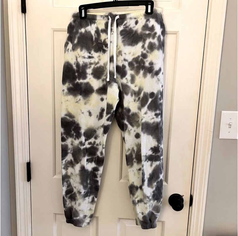 Garage sweatpants Tie-dyed yellow, and gray Women's - M