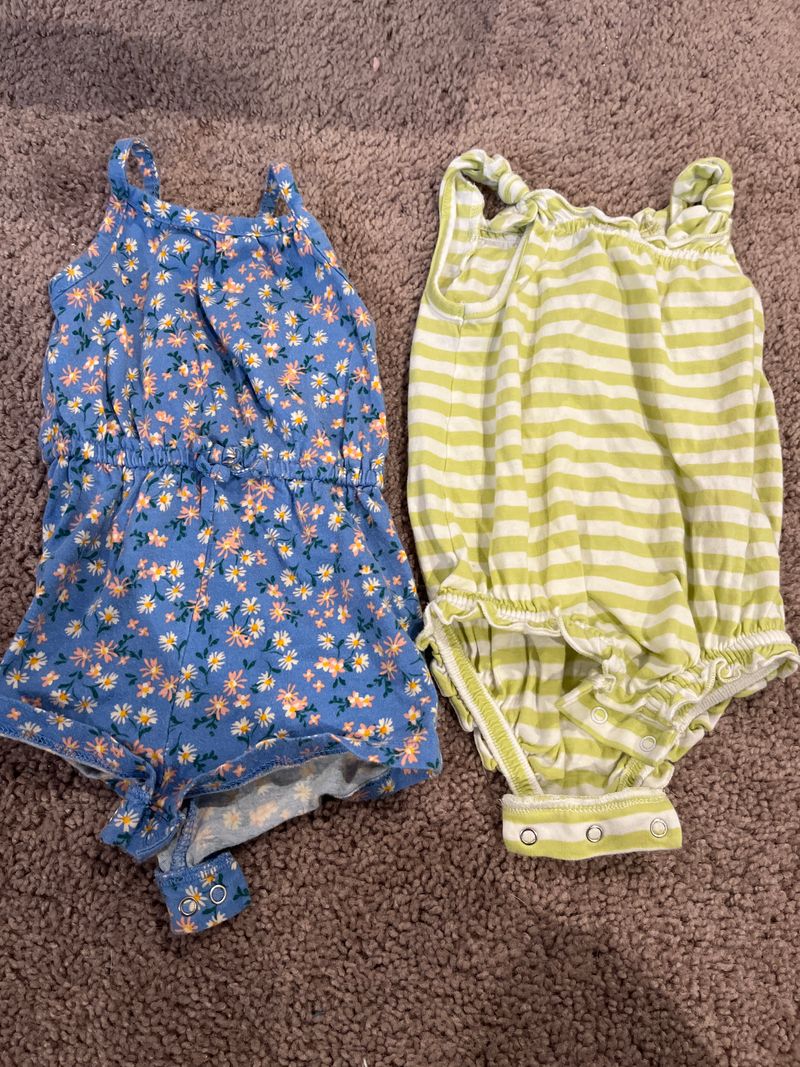 Old navy Two rompers 6 Months