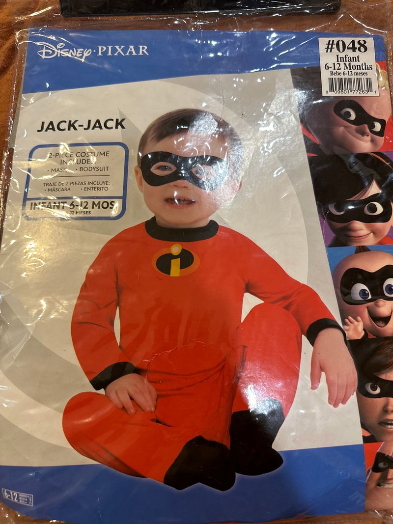 Disney Pixae Incredibles Jack Jack costume 6 Months