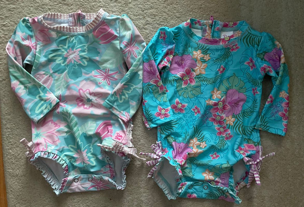 Ruffle Butts Two swimsuits, size 6-12m 6 Months