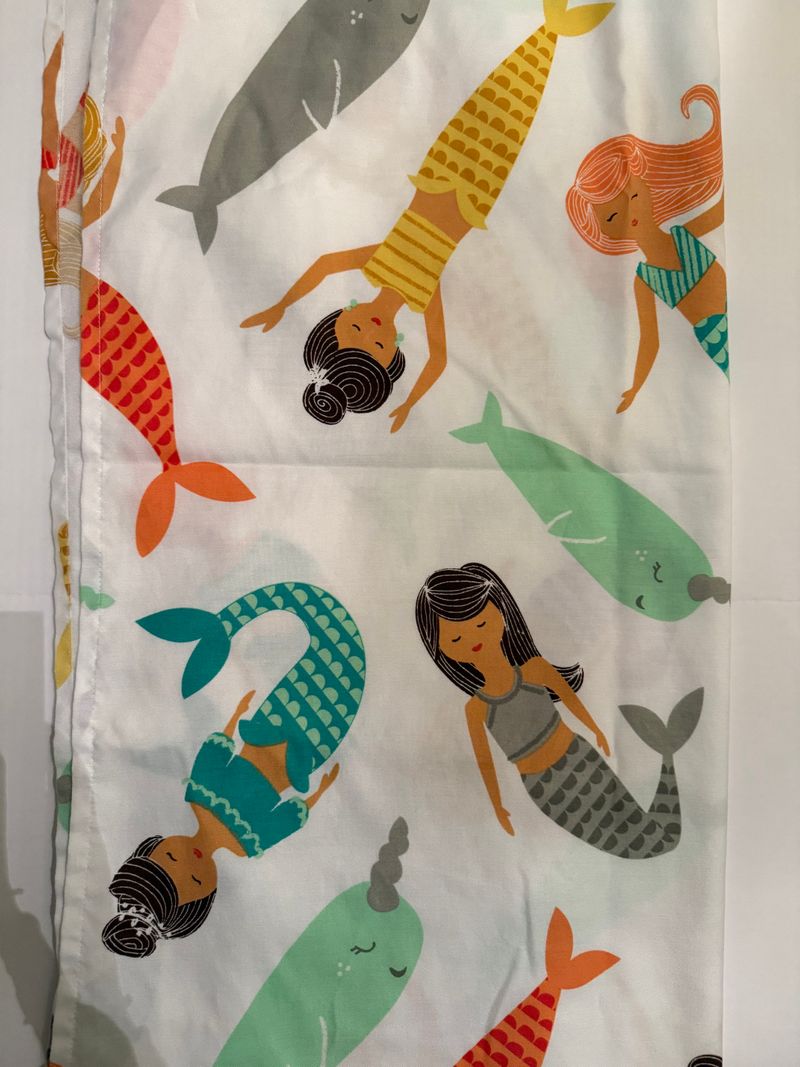 Mermaid Narwhal multicolor cloth shower curtain