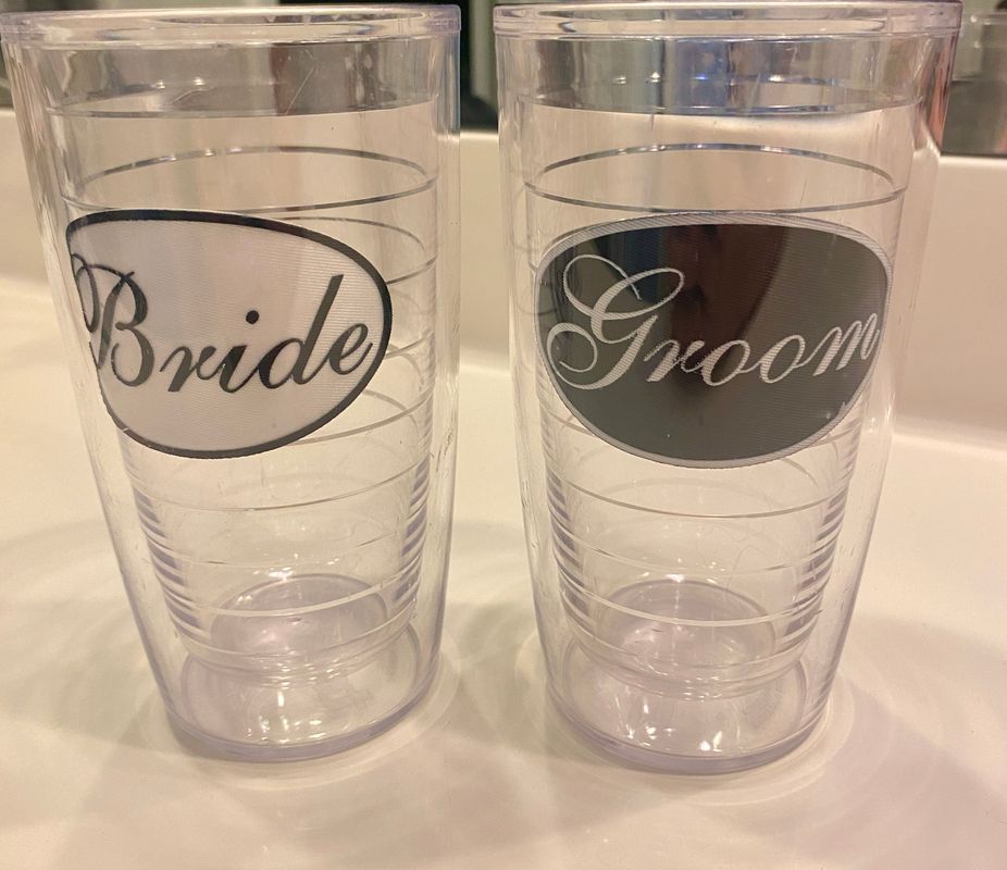 Tervis Bride and Groom cups