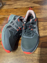Load image into Gallery viewer, ASICS Gel EUC - worn once, gray and fluorescent orange 10 (Adult)
