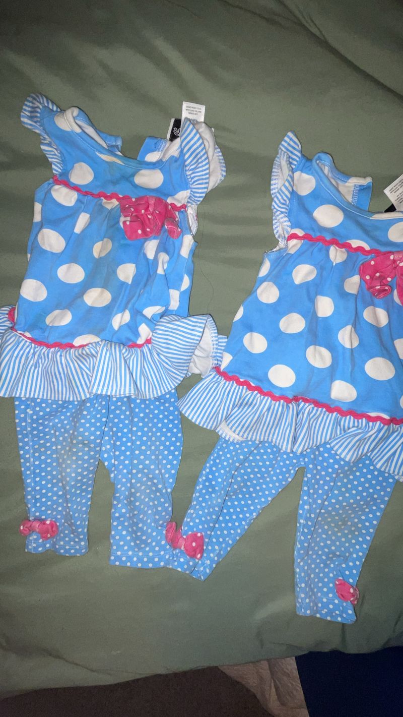 Blue and pink outfits  18 Months