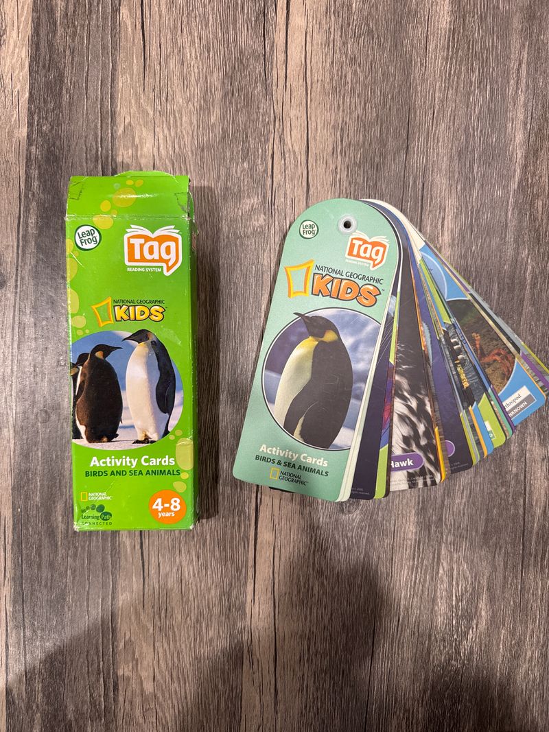 Leap Frog Tag National Geo. Activity Cards Birds & Sea Animals. Works with tag reading system - not included. Educational