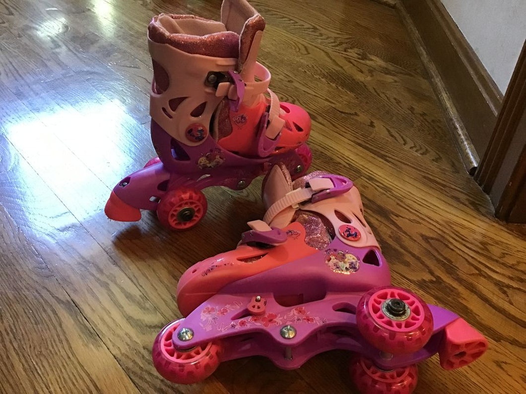 Disney Play Wheels Convertible Roller/Inline Skate Princess Size 6-9 Convertible Roller/Inline Skates
