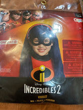 Load image into Gallery viewer, Disney Pixar Violet incredibles costume and wig 5T
